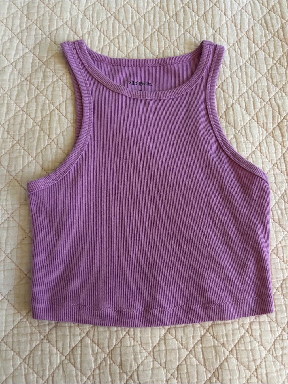 Ribbed Purple Tank Top